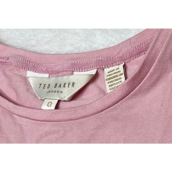 Ted Baker London Elijah Pink Scallop Preppy sz 0 Feminine Romantic Coquette - Picture 6 of 11